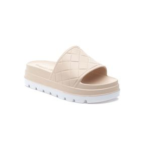NEW J/Slides Beige Faux-Woven Stud EVA Slide Sandals Women’s Size 11
